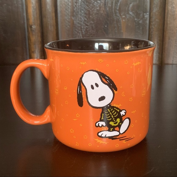 Peanuts Snoopy Skeleton Ceramic Halloween Mug - Picture 1 of 6